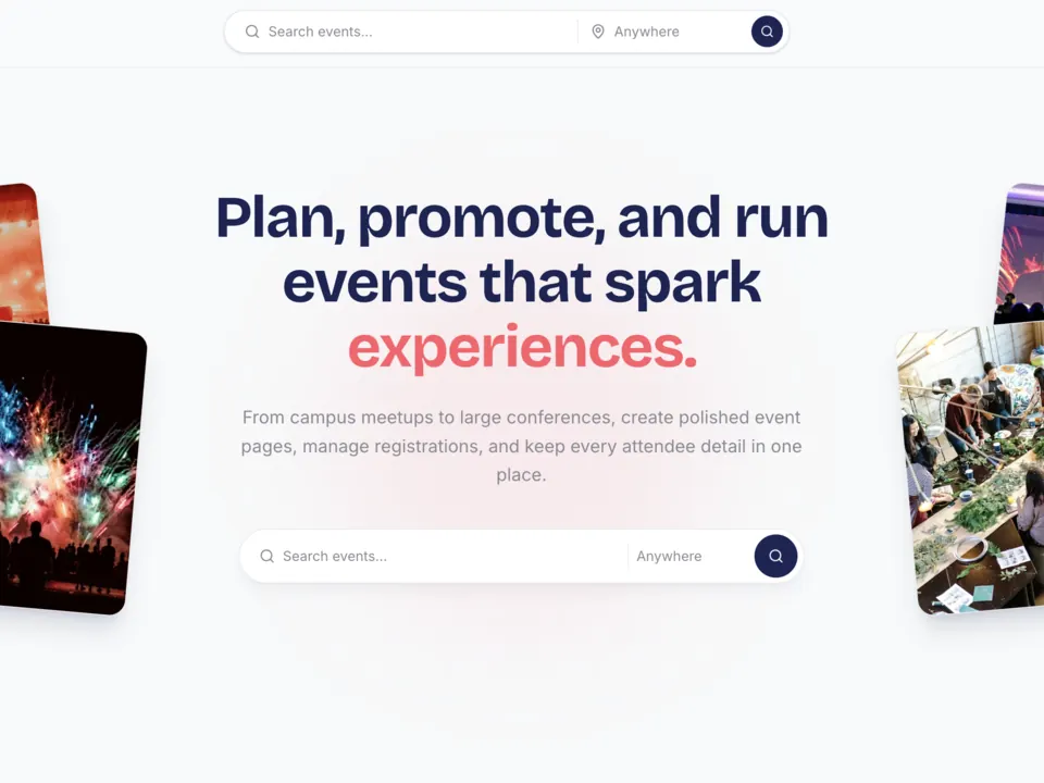 Event Management System - screenshot of a web app built by Sushanta Neupane